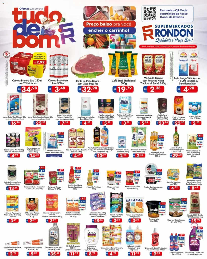 Ofertas Supermercados Rondon até 01/09/2026.