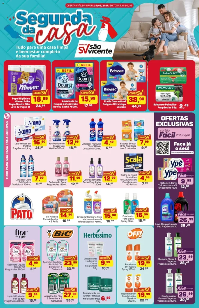 Ofertas Supermercados São Vicente até 24/08/2026.