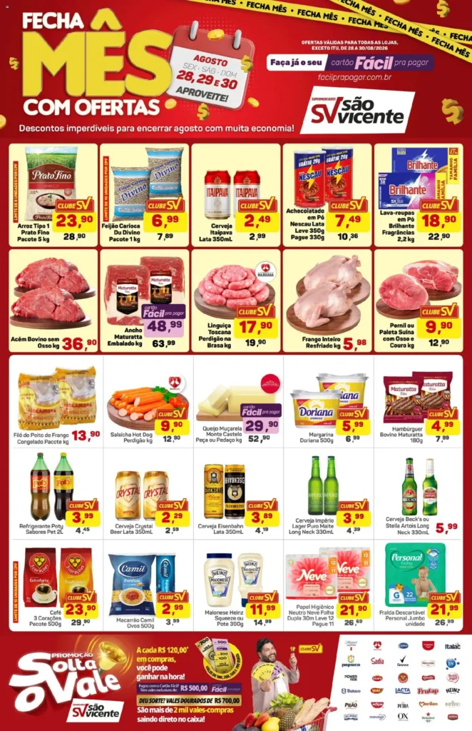 Ofertas Supermercados São Vicente até 30/08/2026. Ofertas Supermercados São Vicente até 30/08/2026.