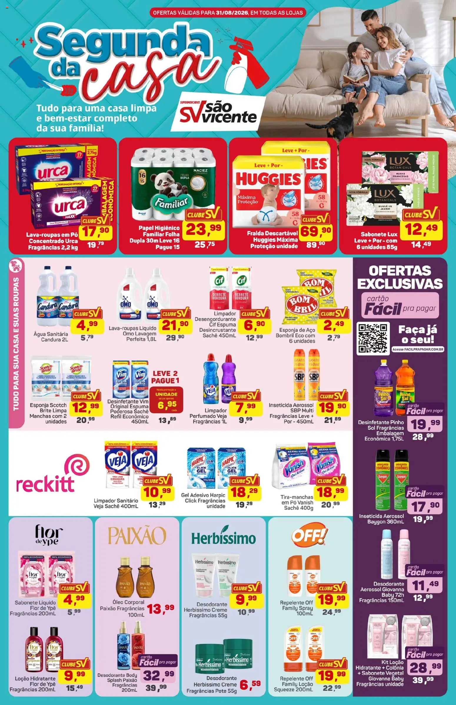 Ofertas Supermercados São Vicente até 31/08/2026.