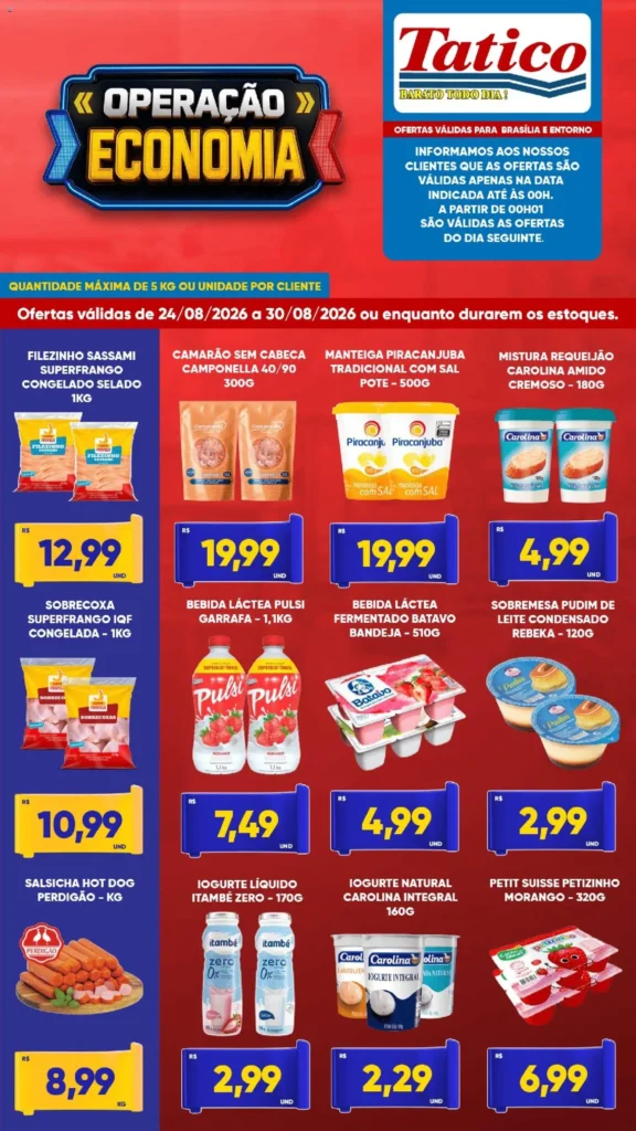 Ofertas Tatico até 30/08/2026.