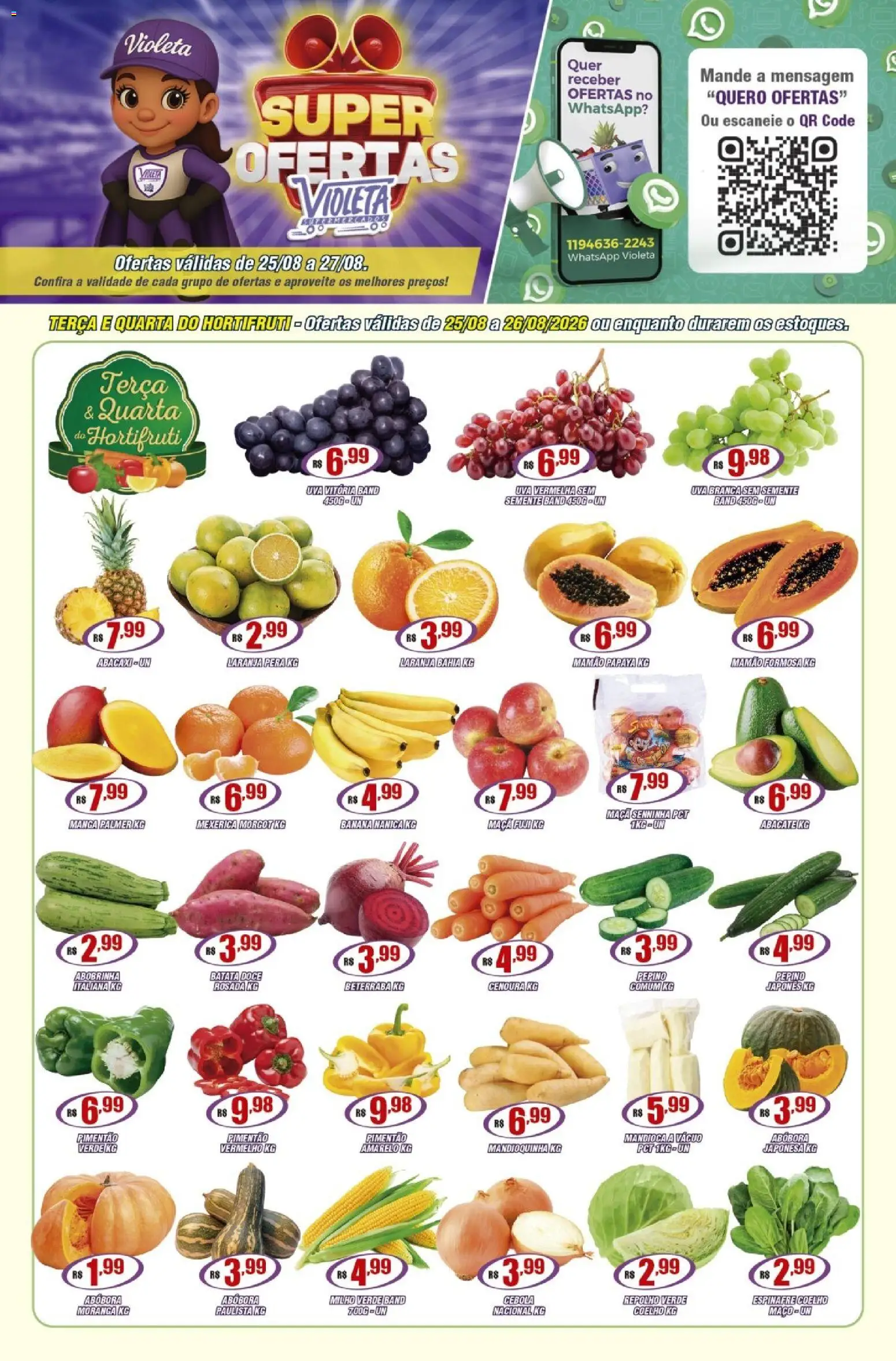 Ofertas Violeta Supermercados até 27/08/2026.