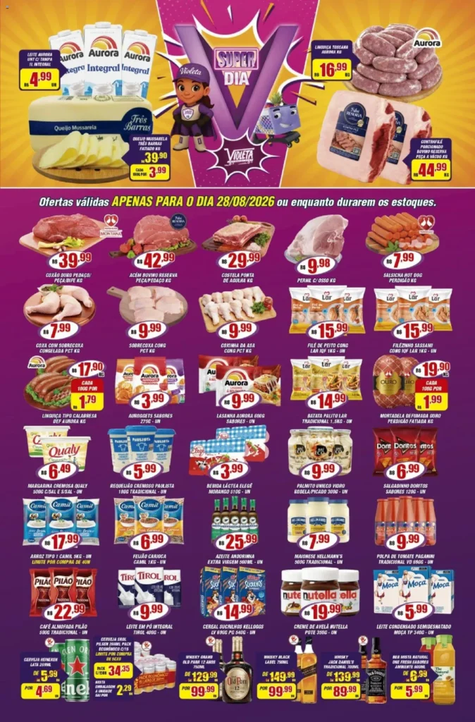 Ofertas Violeta Supermercados até 28/08/2026.