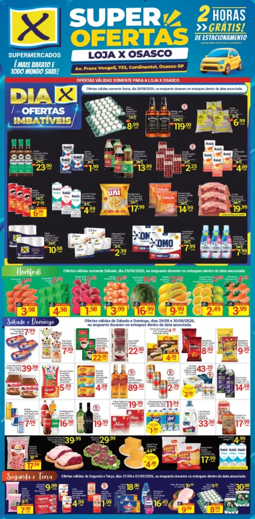 Ofertas X Supermercados até 03/09/2026. Ofertas X Supermercados até 03/09/2026.