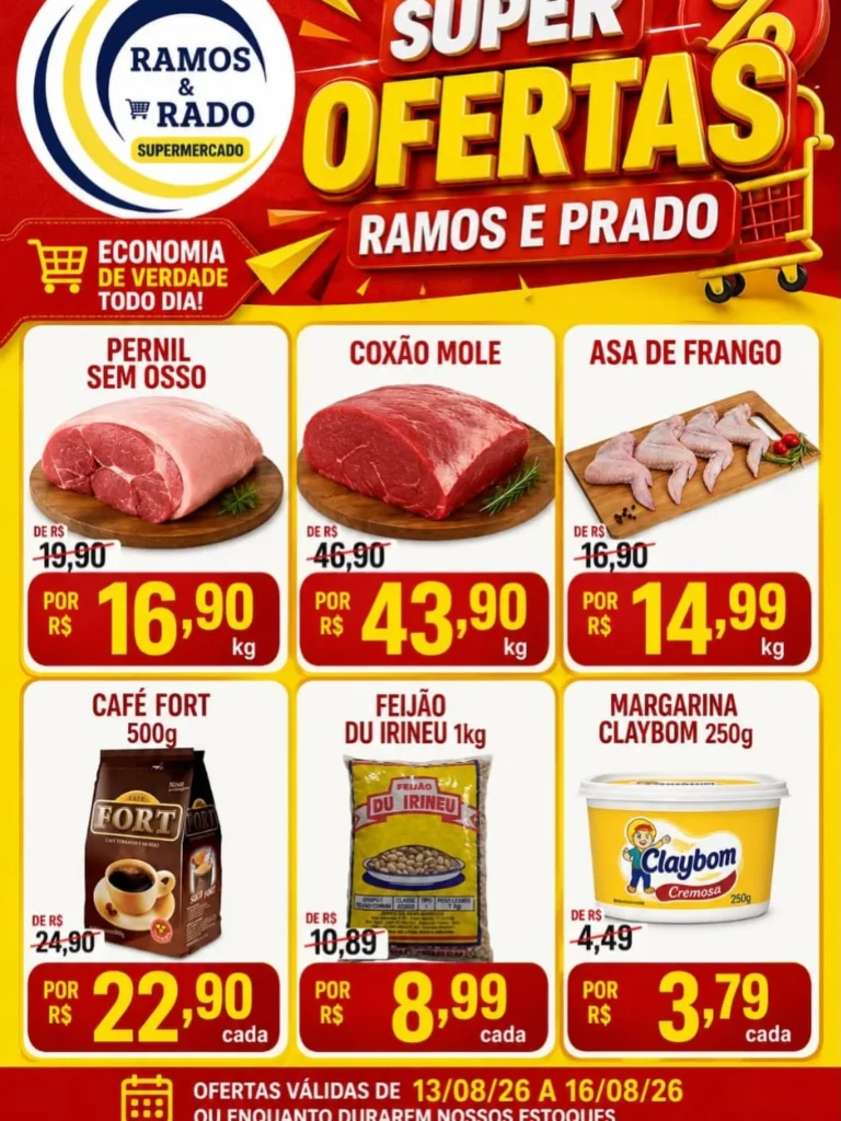 Ofertas Ramos & Prado Supermercado – 16/08/2026