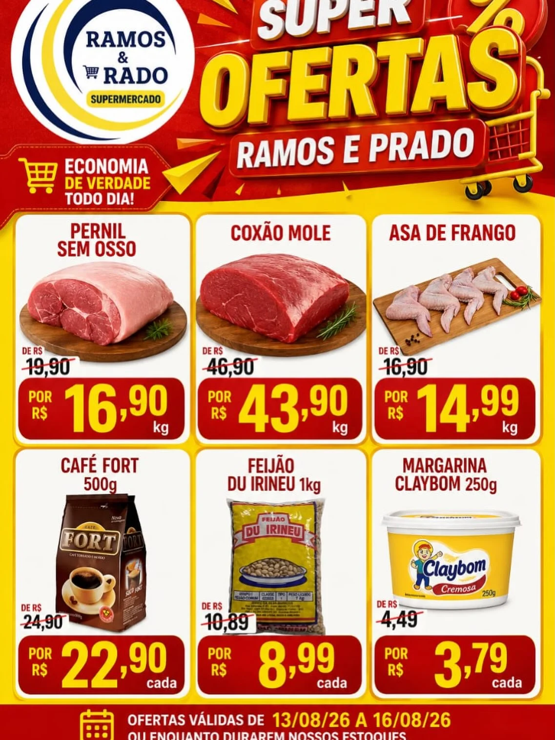 Ofertas Ramos & Prado Supermercado – 16/08/2026