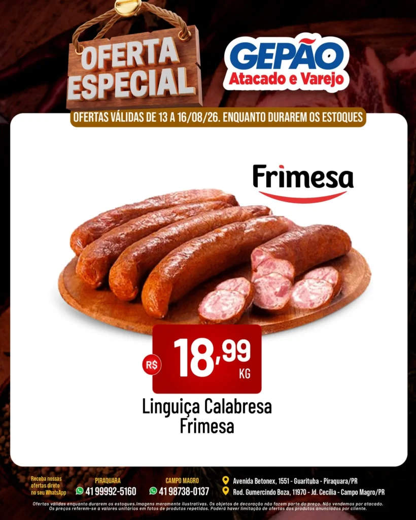 Ofertas GEPÃO – 16/08/2026