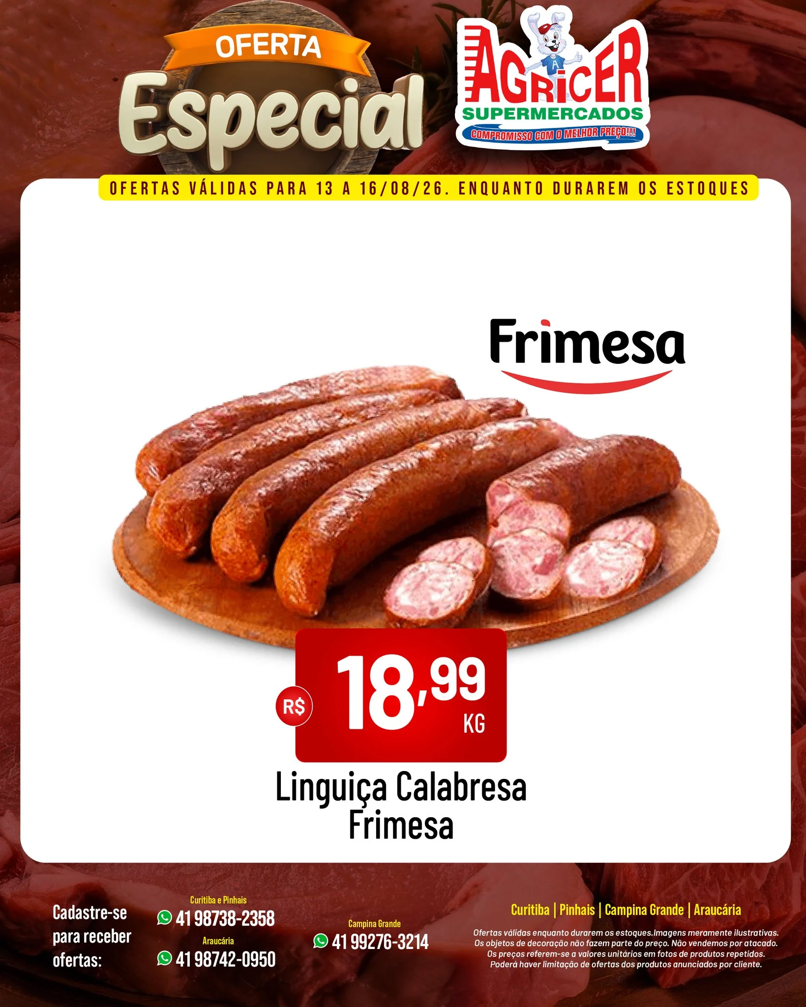 Ofertas Agricer Supermercados – 16/08/2026