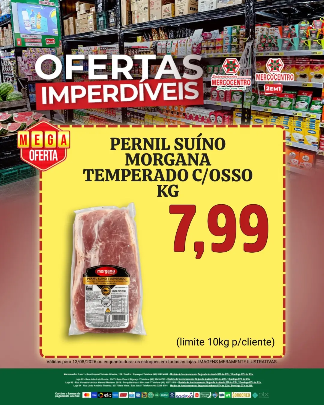 Ofertas SUPERMERCADOS MERCOCENTRO 🛒 – 13/08/2026