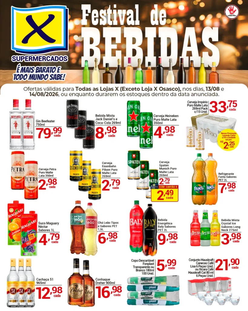 Ofertas Rede X Supermercados – 14/08/2026