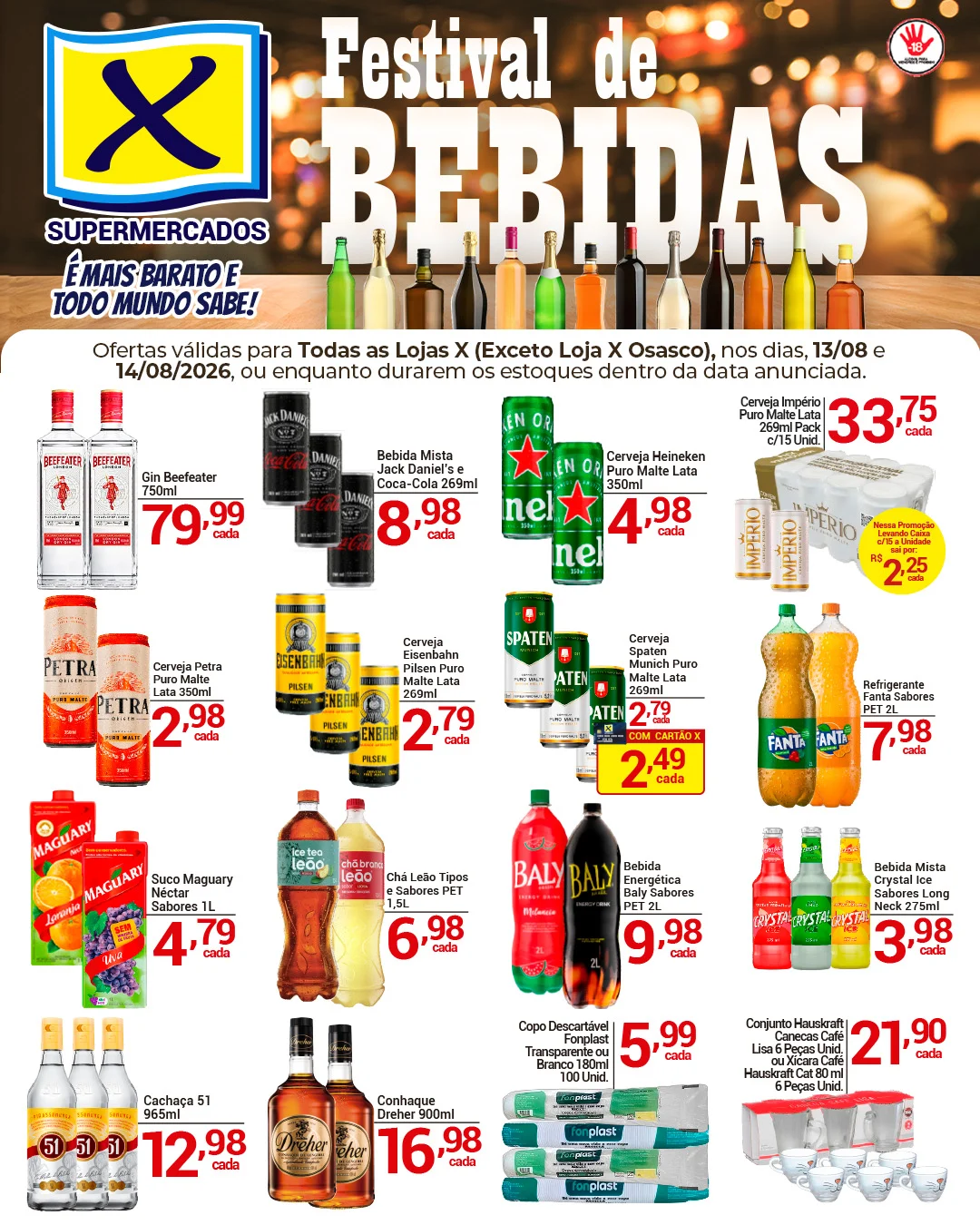 Ofertas Rede X Supermercados – 14/08/2026