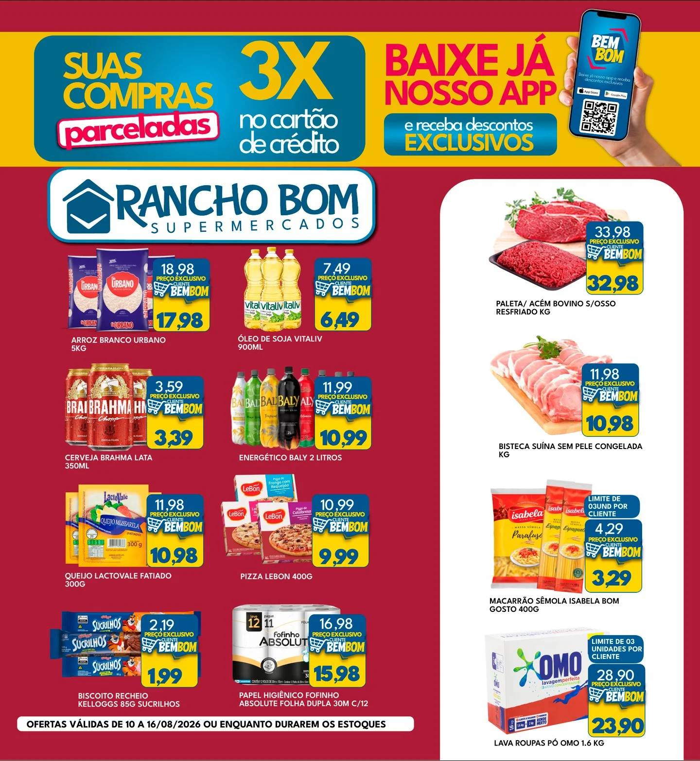Ofertas Rancho Bom Supermercados – 16/08