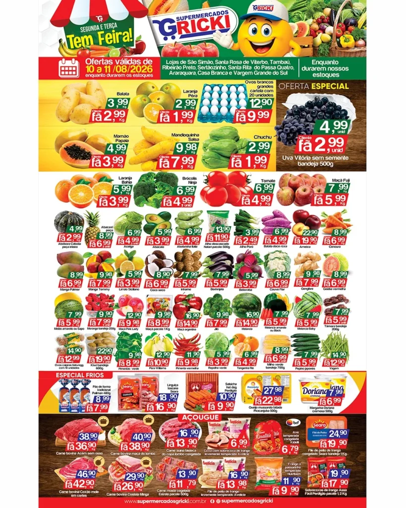Ofertas Supermercados Gricki – 11/08/2026