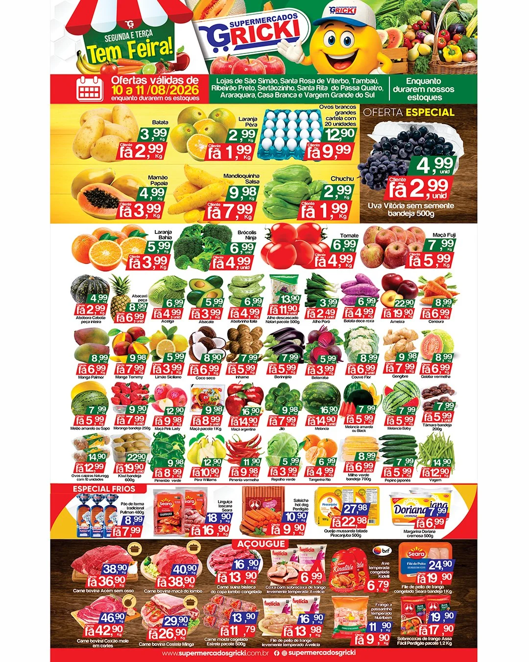Ofertas Supermercados Gricki – 11/08/2026