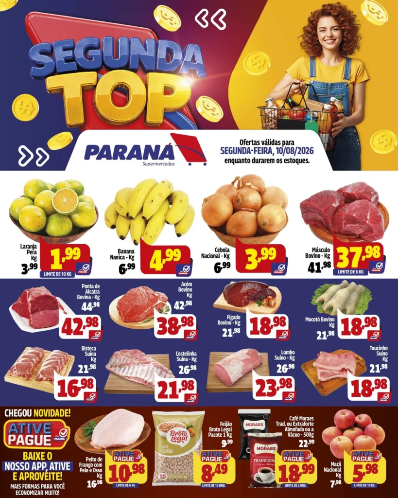Ofertas Paraná Supermercados – 10/08/2026