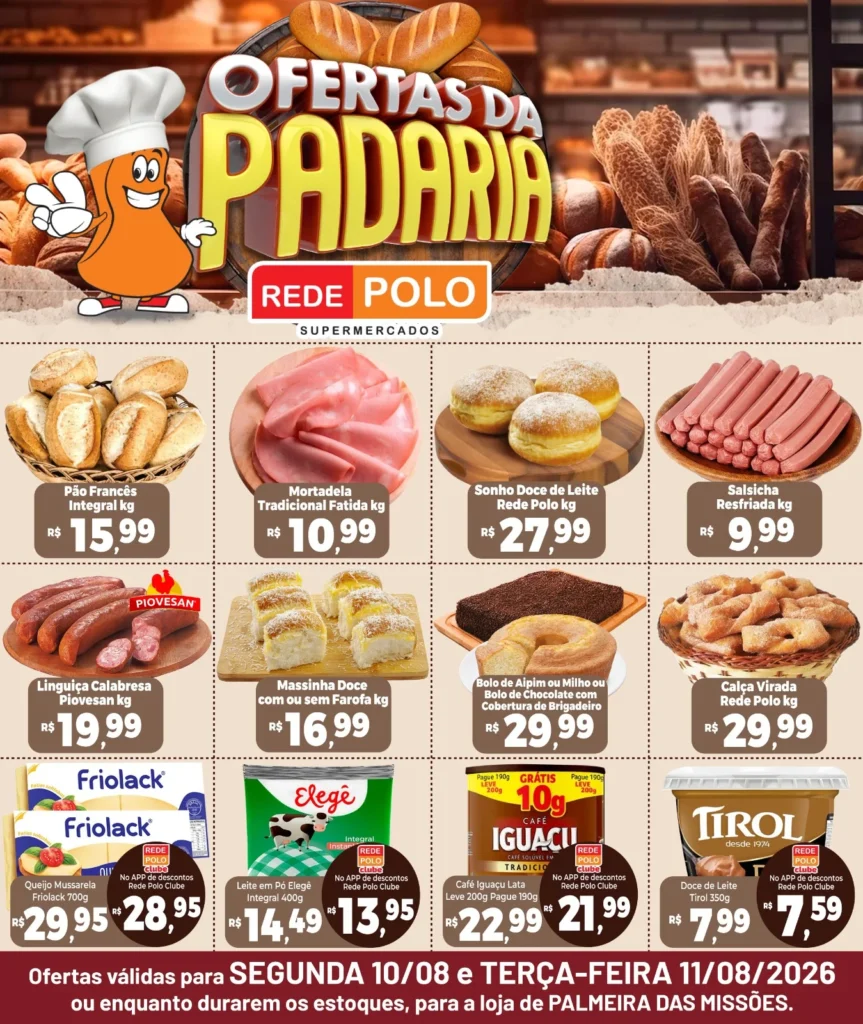 Ofertas Rede Polo Palmeira – 11/08/2026