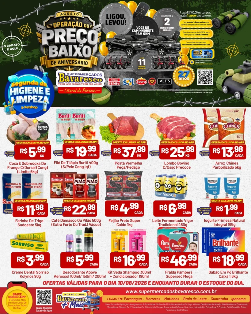 Ofertas Supermercados Bavaresco – 10/08/2026