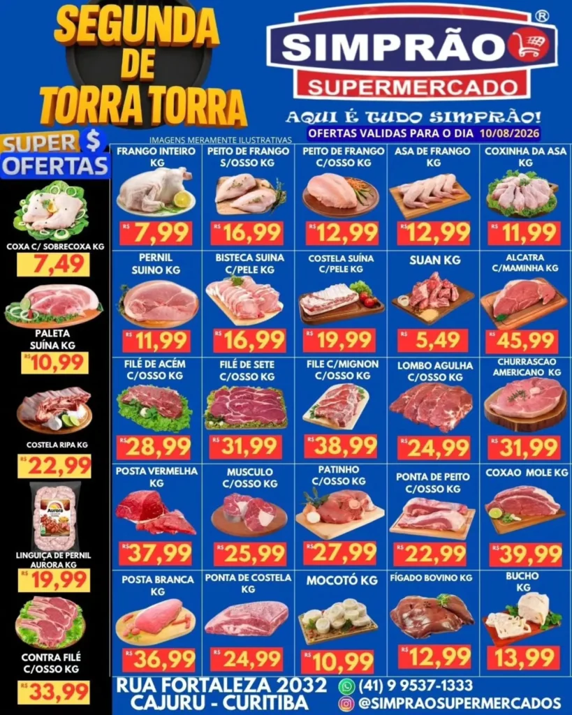 Ofertas simprão supermercados – 10/08/2026
