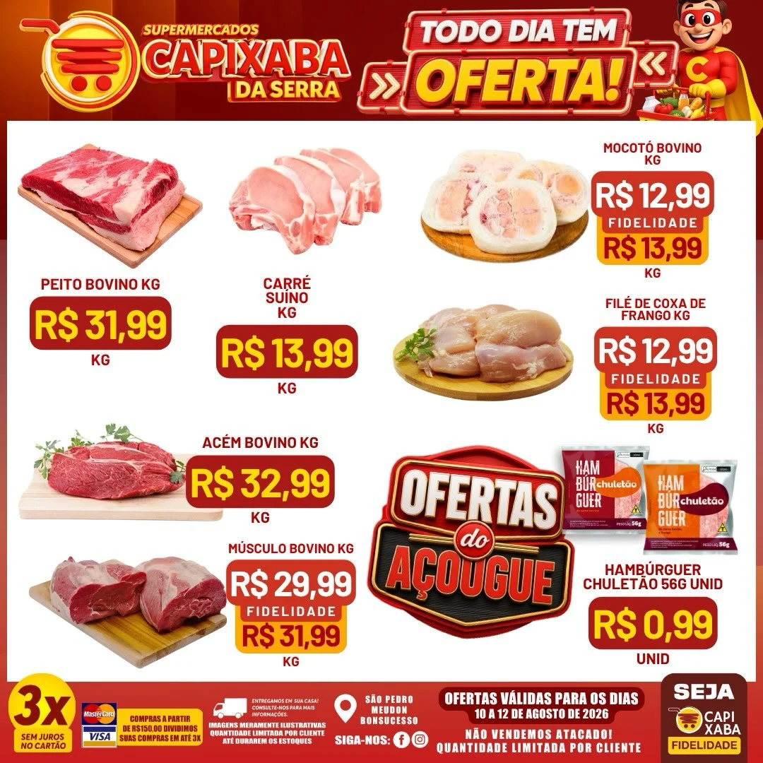 Ofertas Supermercados Capixaba da Serra – 12/08/2026