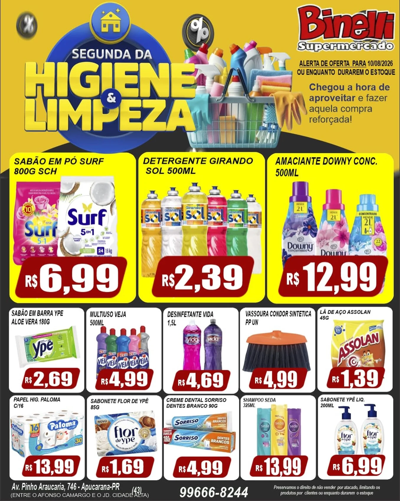 Ofertas Supermercado Binelli – 10/08/2026