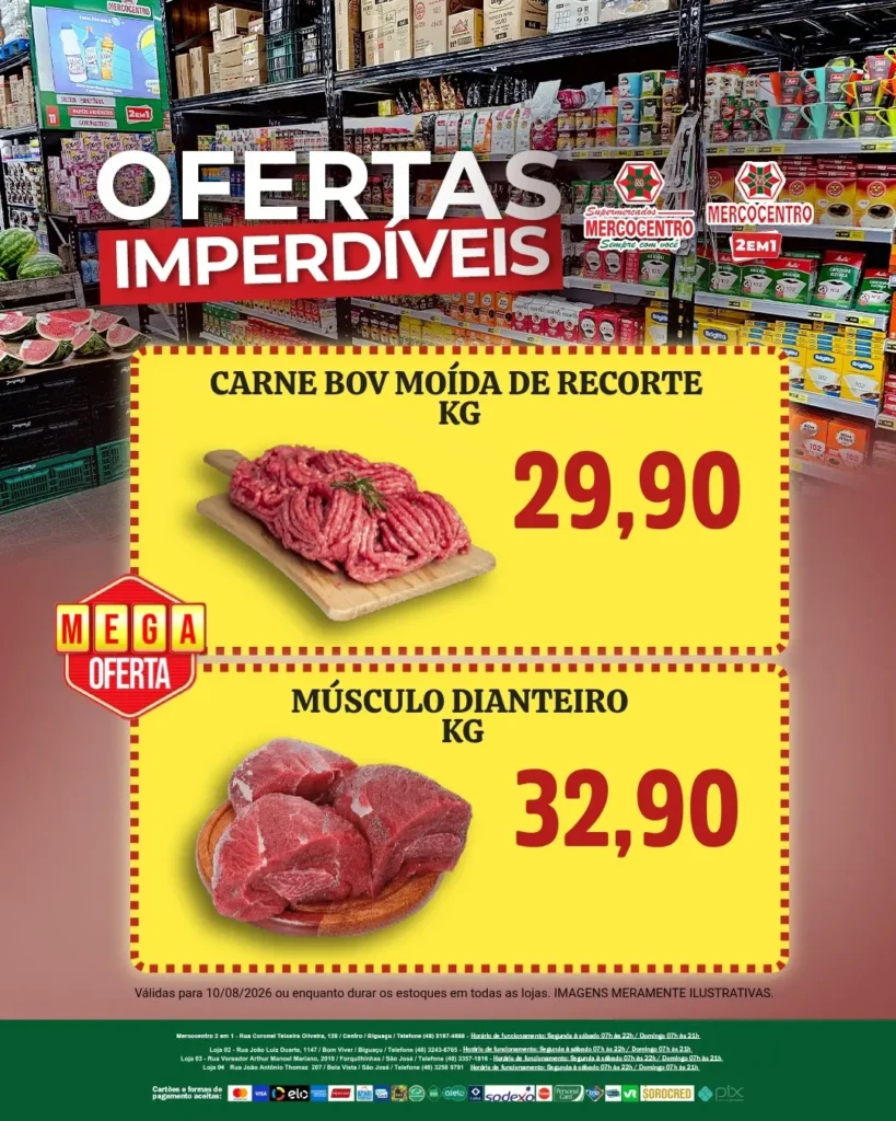Ofertas SUPERMERCADOS MERCOCENTRO 🛒 – 10/08