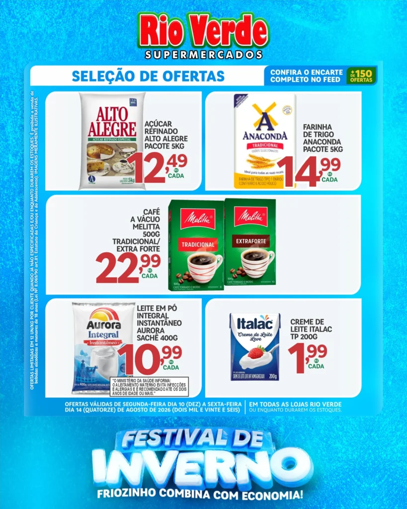 Ofertas Rio Verde Supermercados – 14/08/2026