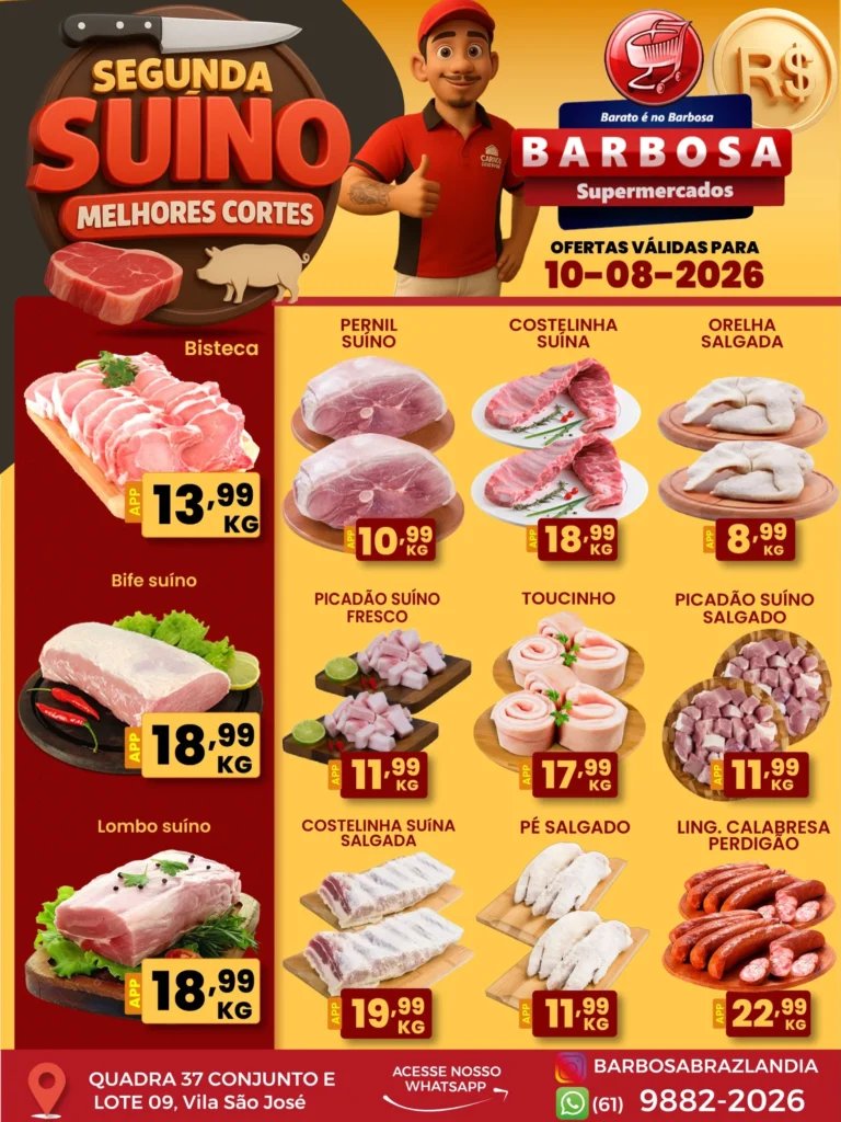 Ofertas SUPERMERCADOS BARBOSA 🛒 – 10/08/2026