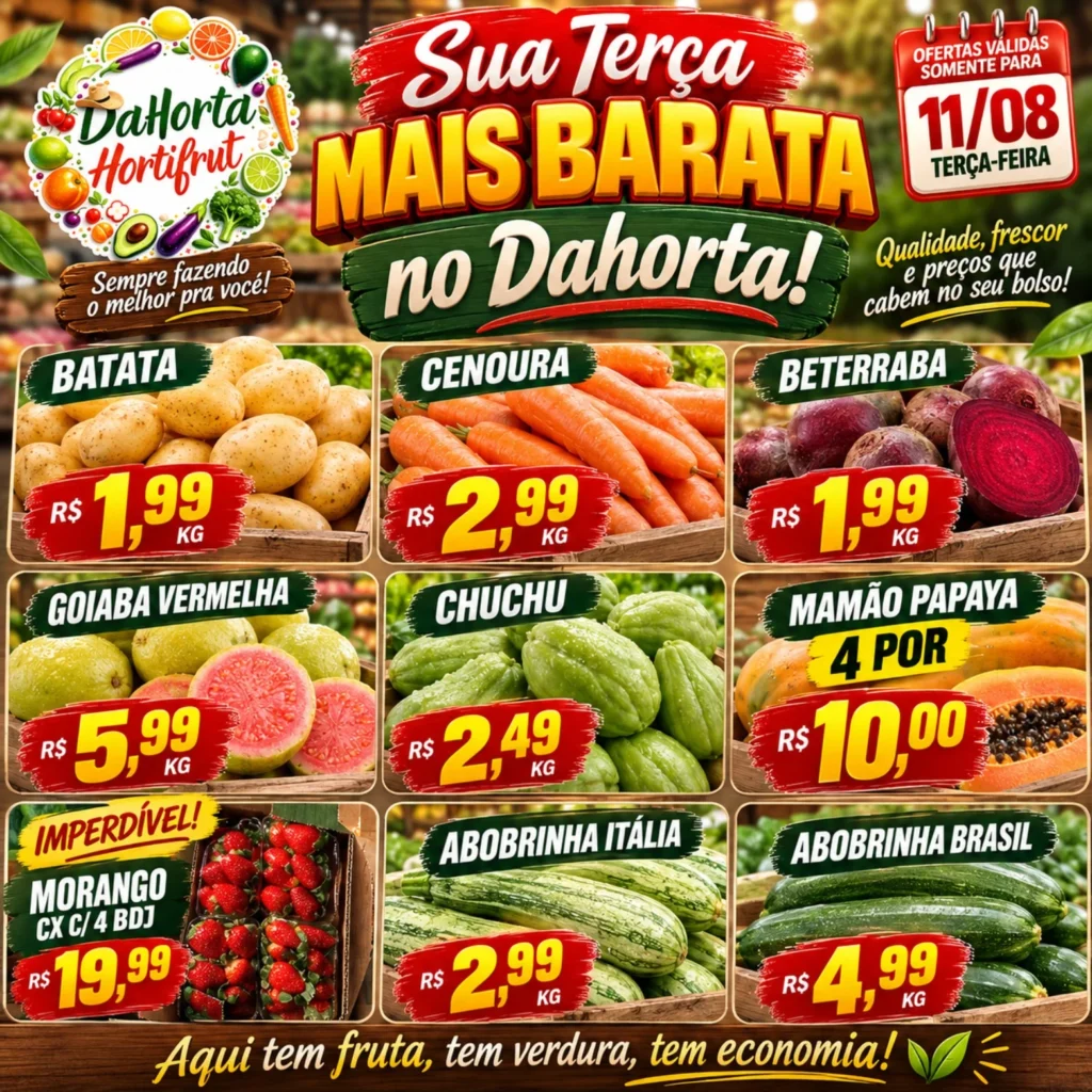 Ofertas Dahorta Hortifruti – 11/08