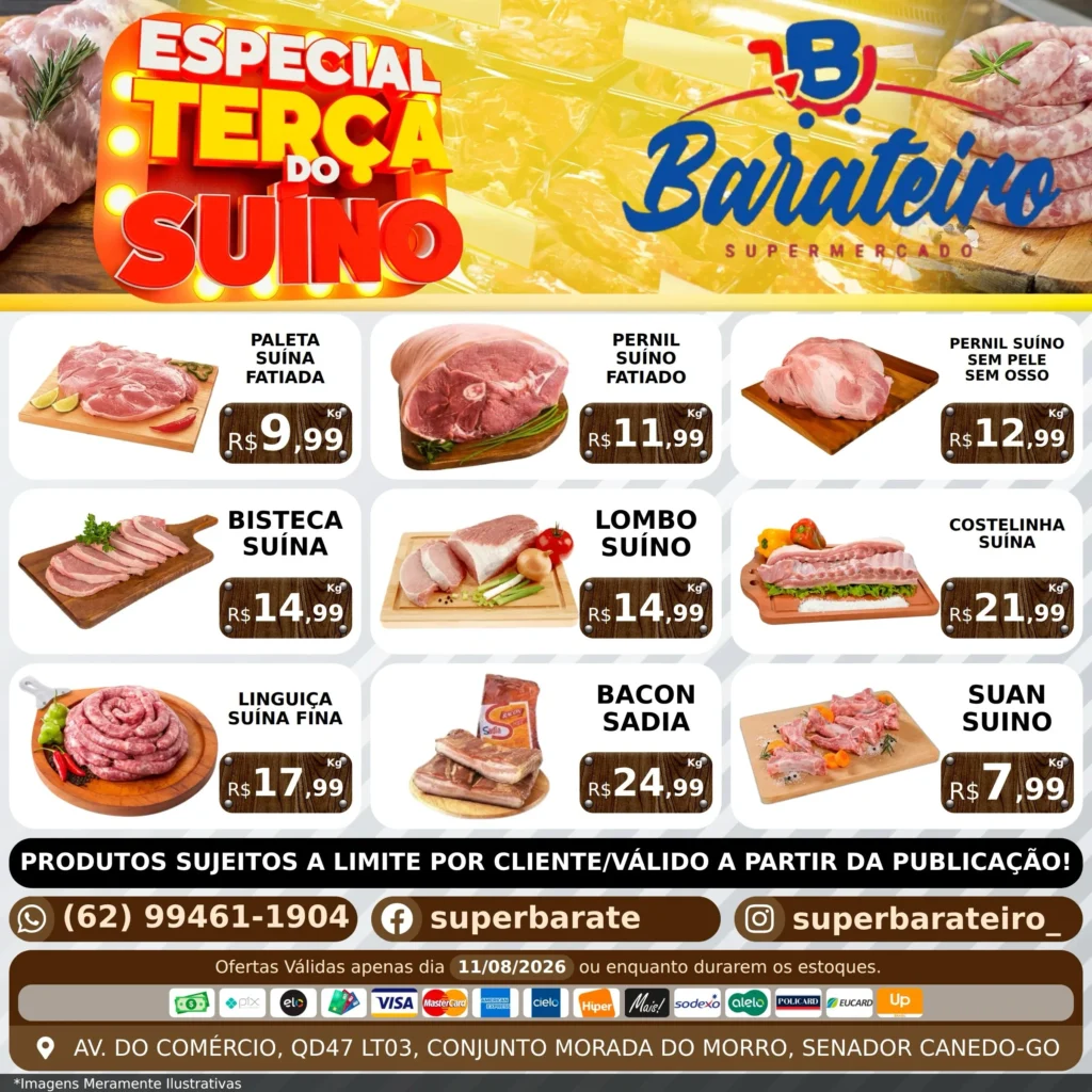 Ofertas Super Barateiro Supermercado – 11/08/2026