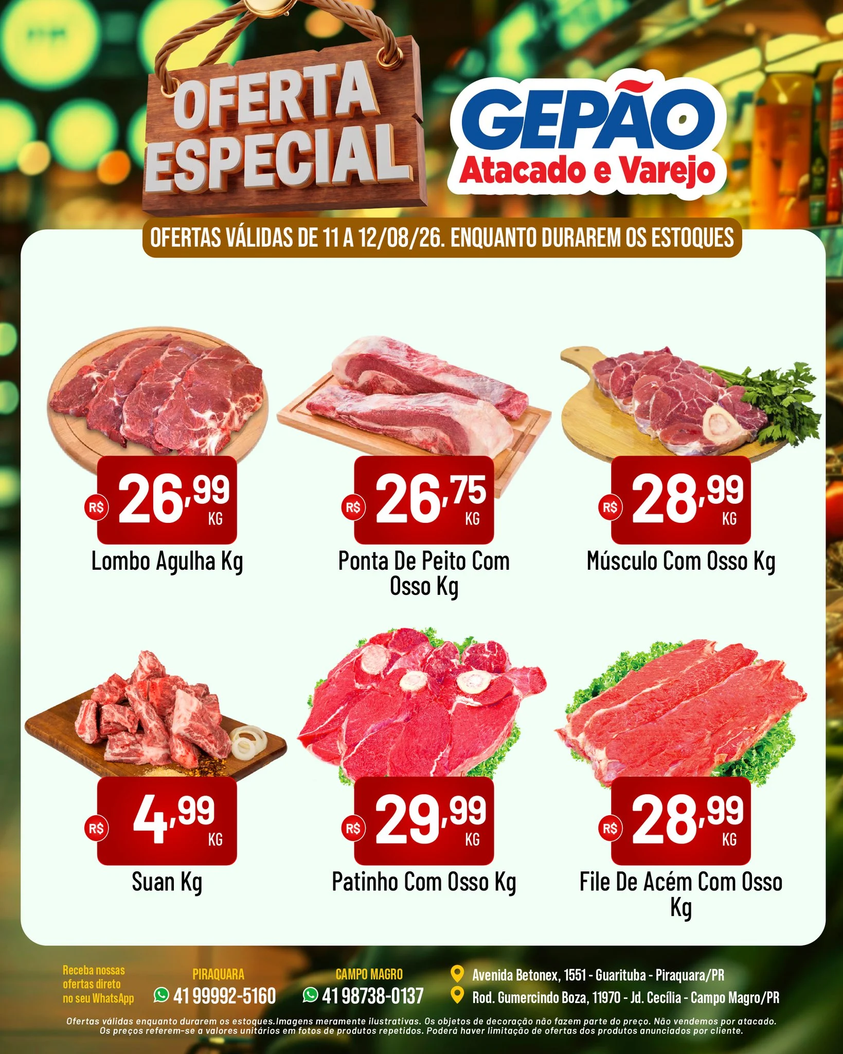 Ofertas GEPÃO – 12/08/2026 Ofertas GEPÃO – 12/08/2026