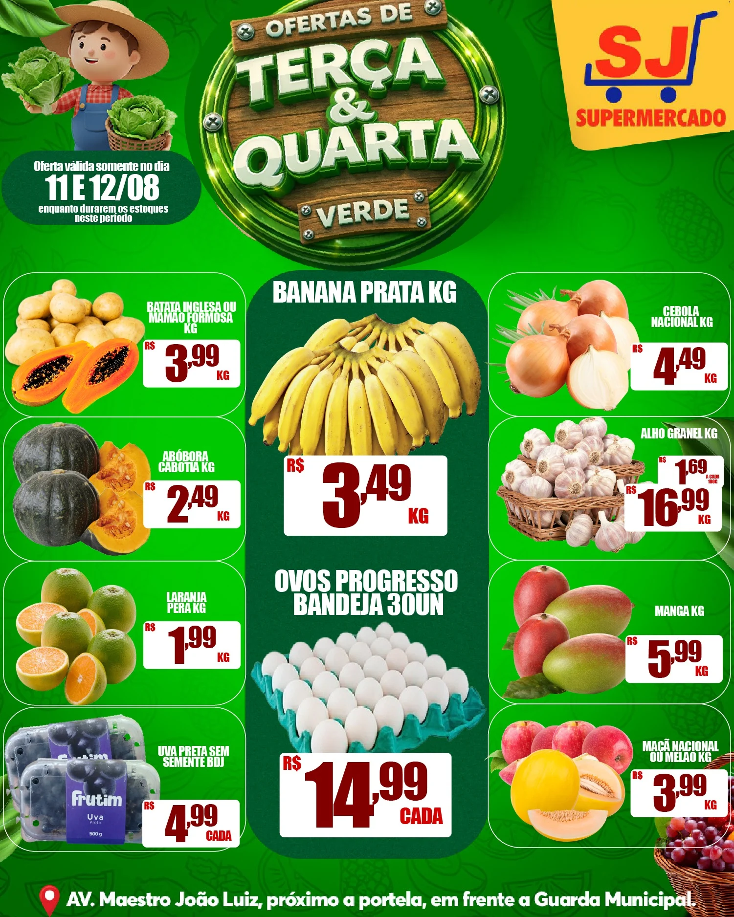 Ofertas SJ Supermercado – 12/08/2026