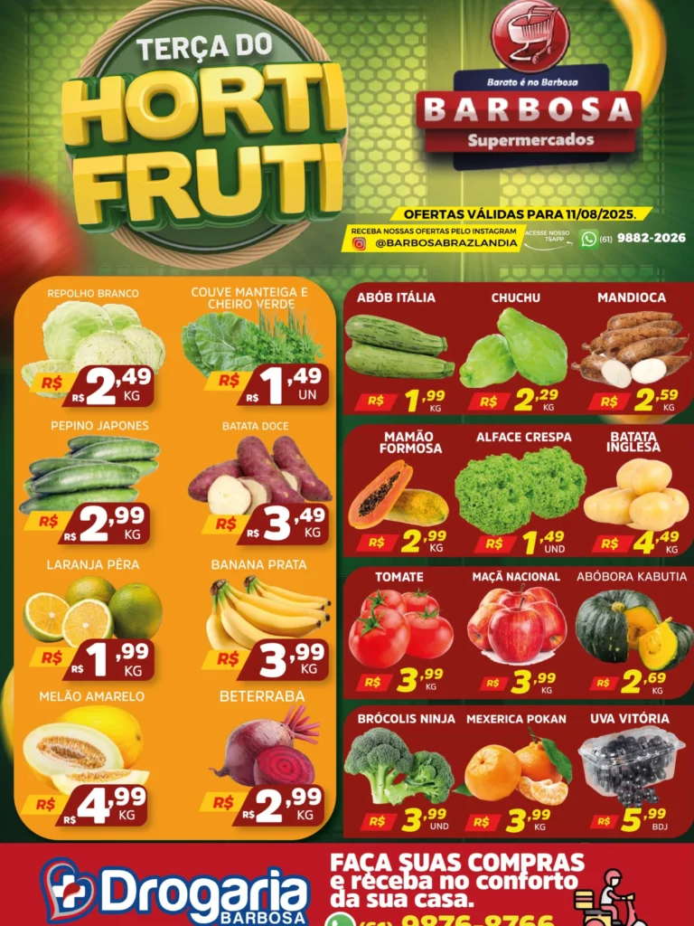 Ofertas SUPERMERCADOS BARBOSA 🛒 – 11/08/2026