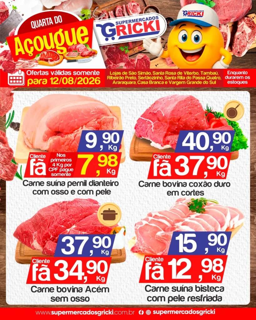Ofertas Supermercados Gricki – 12/08/2026