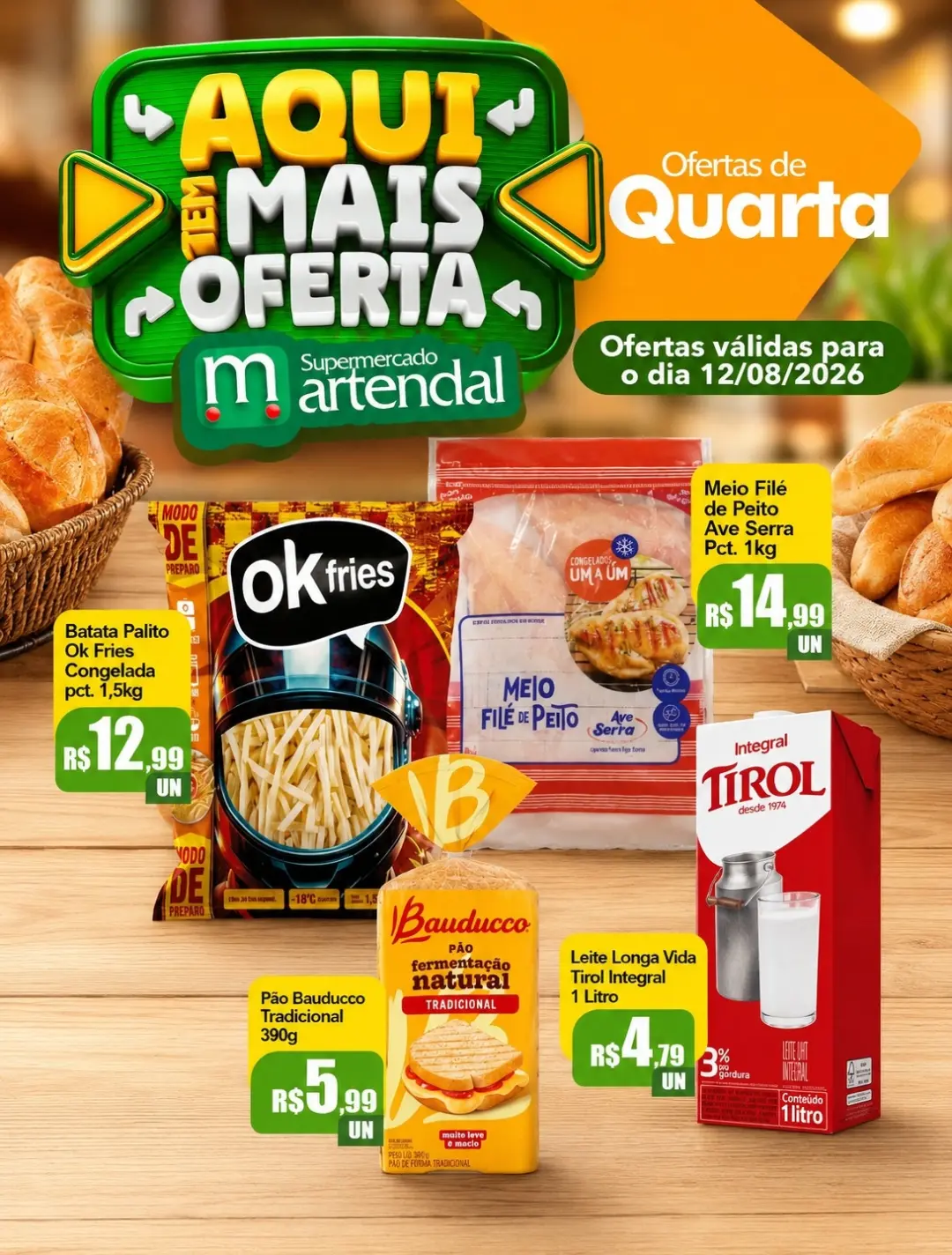 Ofertas Supermercado Martendal – 12/08/2026