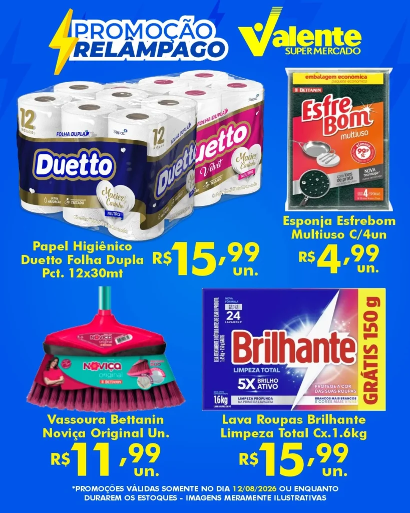 Ofertas Valente Supermercado – 12/08/2026