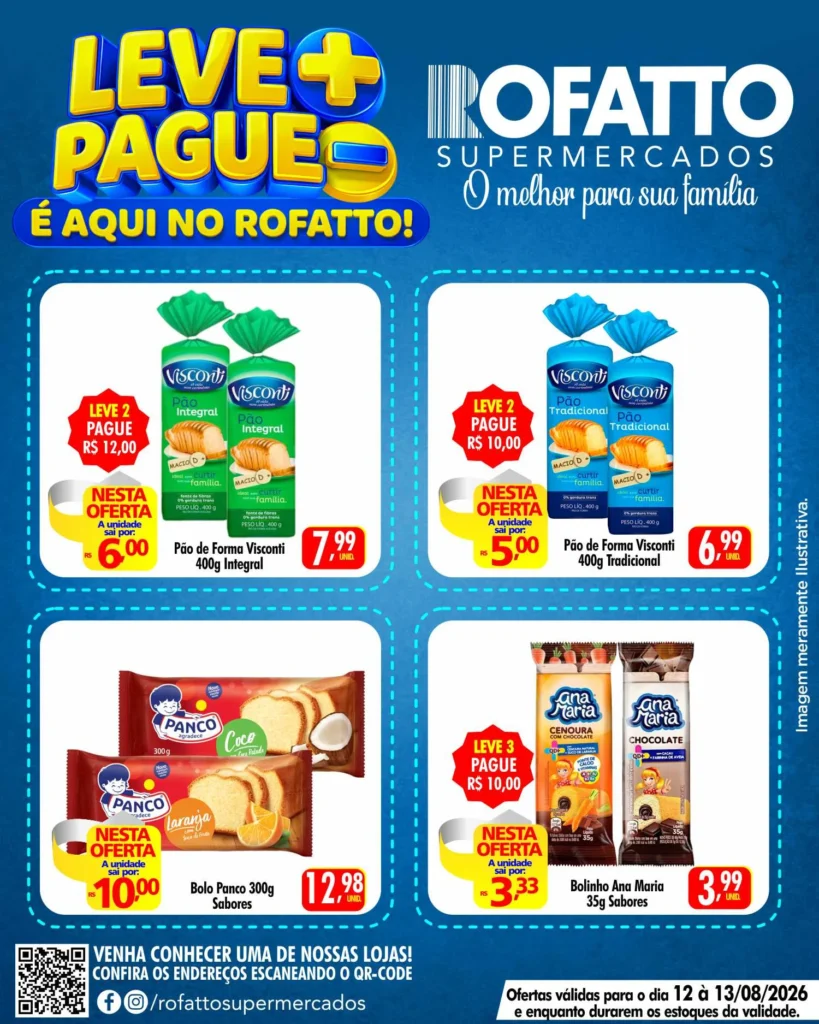 Ofertas Rofatto Supermercados – 13/08/2026