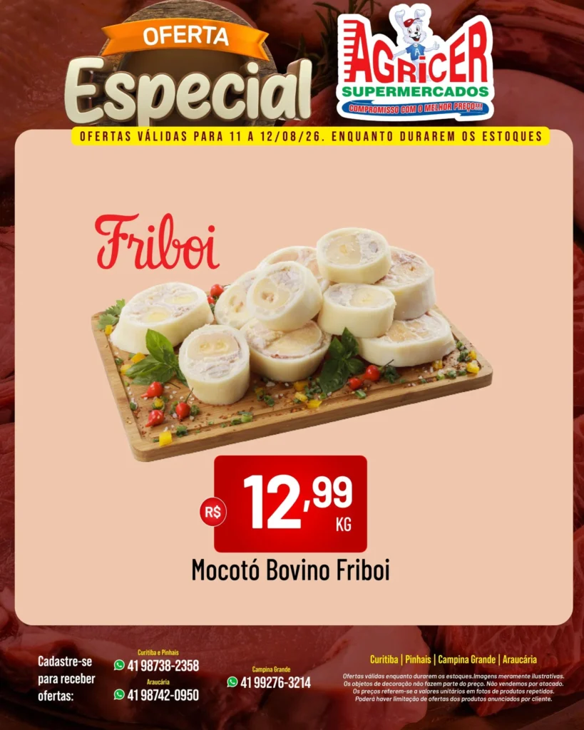 Ofertas Agricer Supermercados – 12/08/2026
