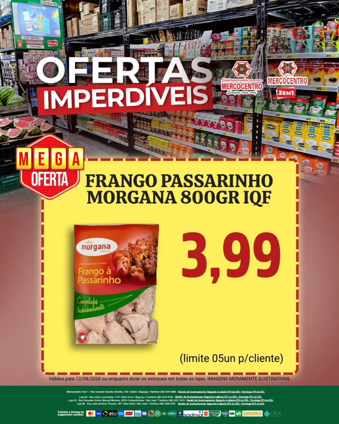 Ofertas SUPERMERCADOS MERCOCENTRO 🛒 – 12/08/2026