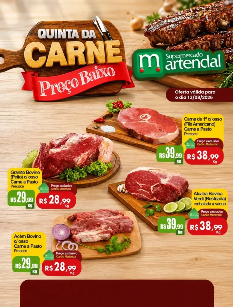 Ofertas Supermercado Martendal – 13/08/2026