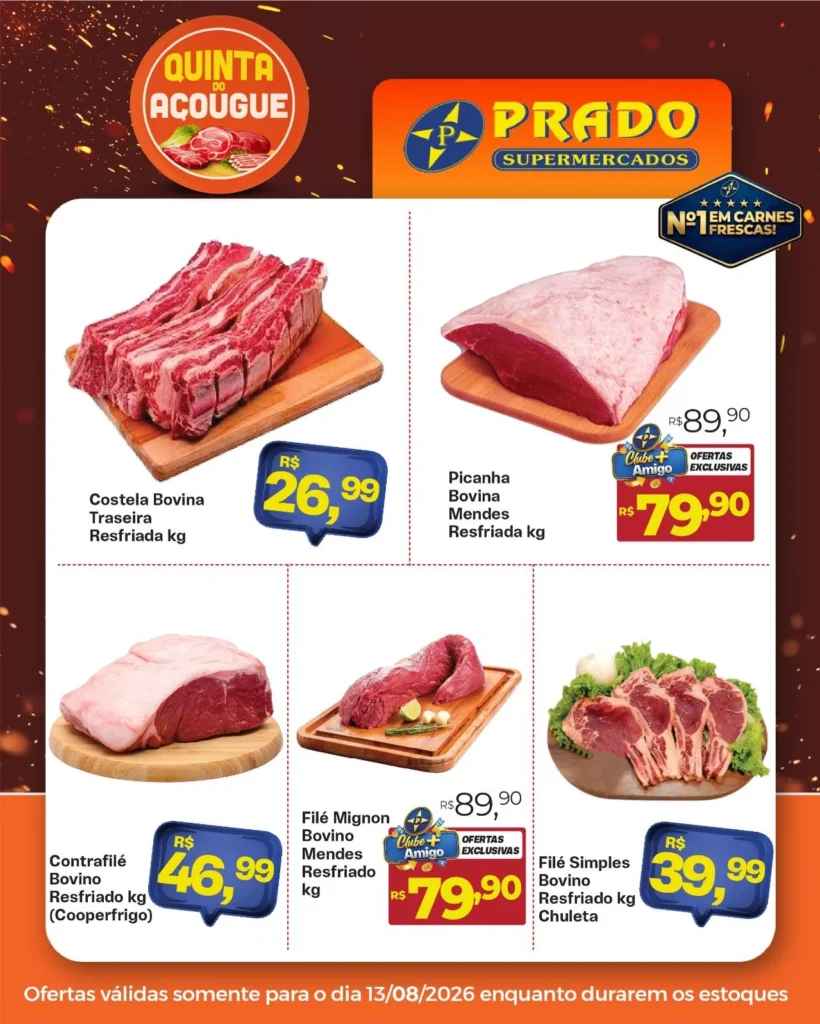 Ofertas Perfil oficial – Prado supermercados – 13/08/2026