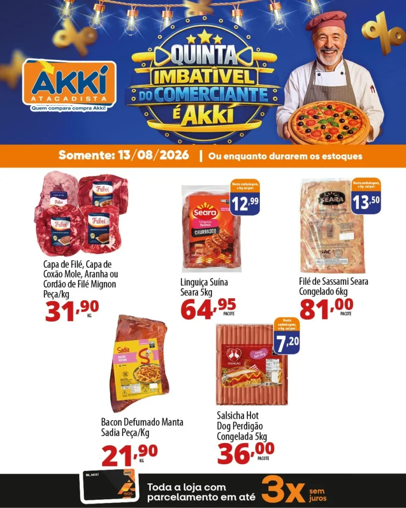 Ofertas Akkí Atacadista – 13/08/2026
