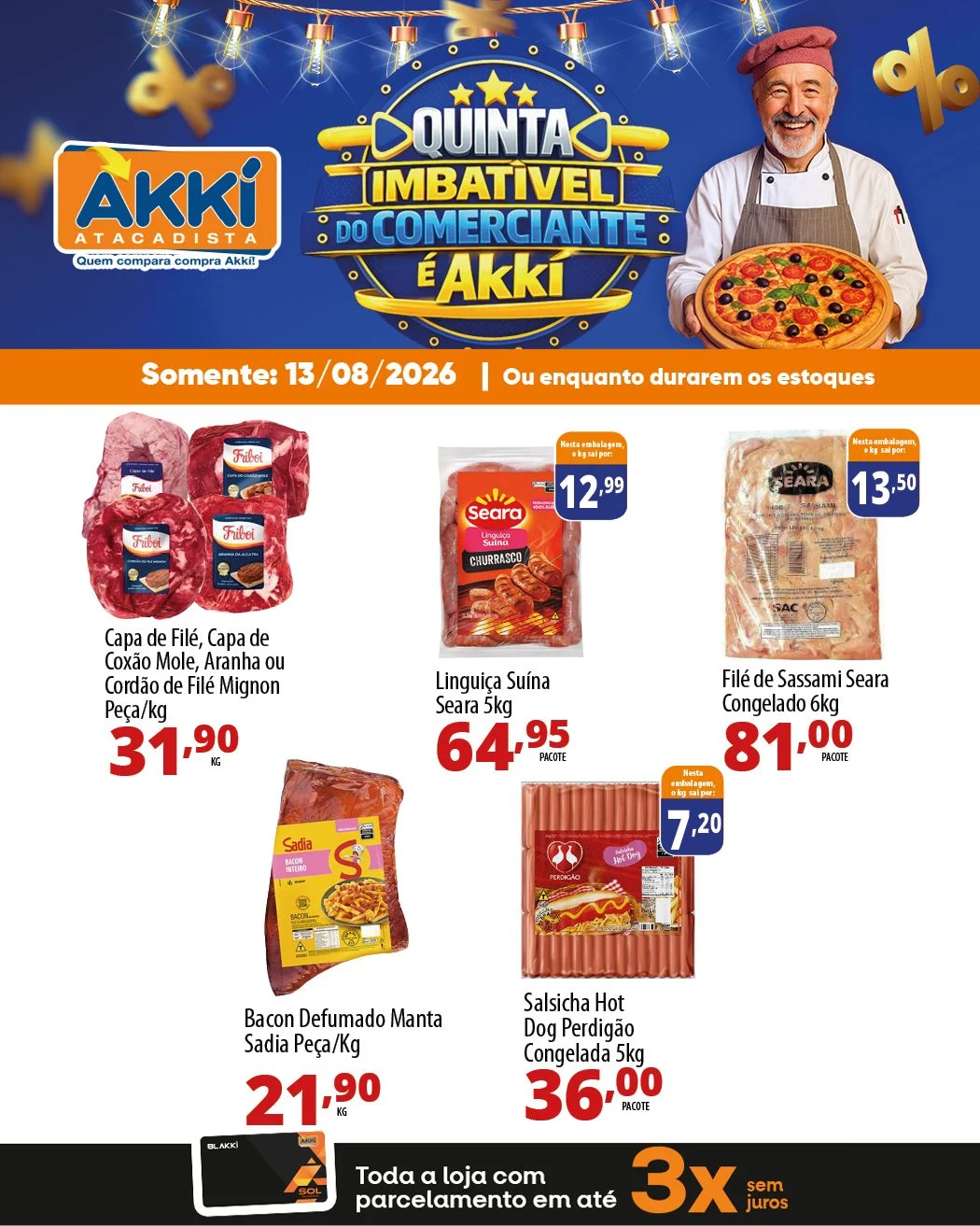 Ofertas Akkí Atacadista – 13/08/2026