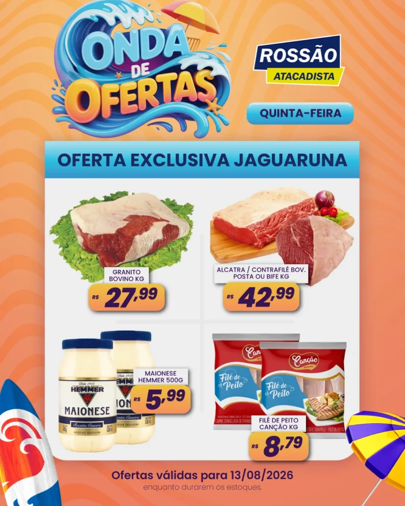 Ofertas Rossão Atacadista – 13/08/2026