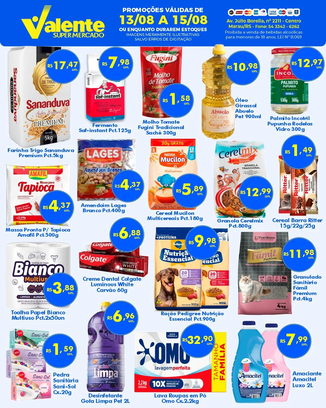 Ofertas Valente Supermercado – 15/08/2026