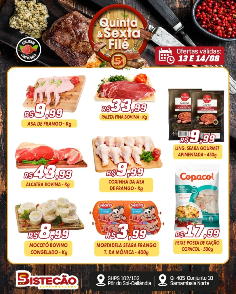 Ofertas Bistecão Supermercado – 14/08/2026