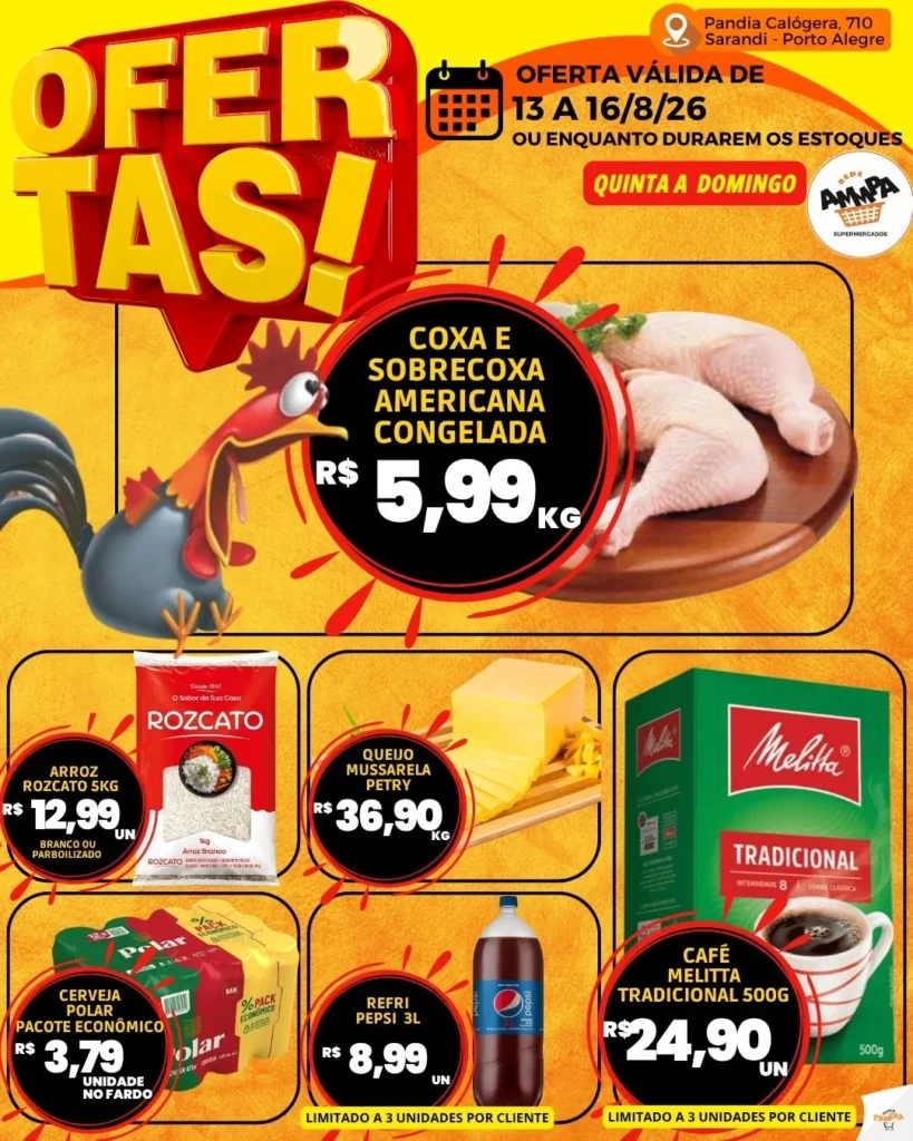 Ofertas Super Pandia | Sarandi, Porto Alegre – 16/08/2026 Ofertas Super Pandia | Sarandi, Porto Alegre – 16/08/2026