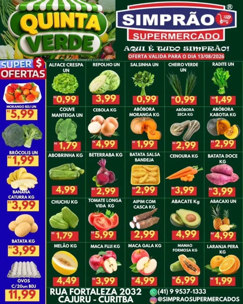 Ofertas simprão supermercados – 13/08/2026 Ofertas simprão supermercados – 13/08/2026
