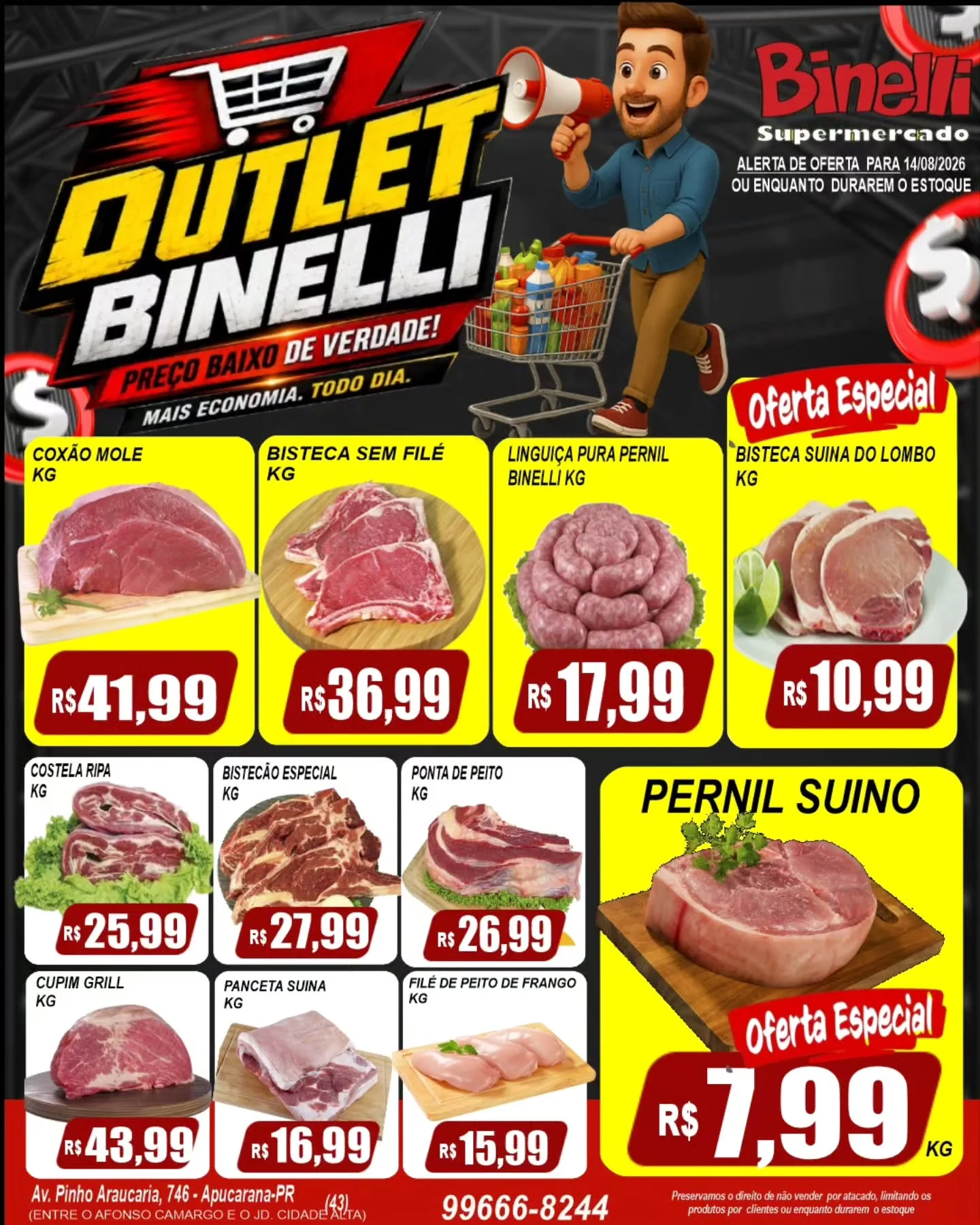 Ofertas Supermercado Binelli – 14/08/2026 Ofertas Supermercado Binelli – 14/08/2026