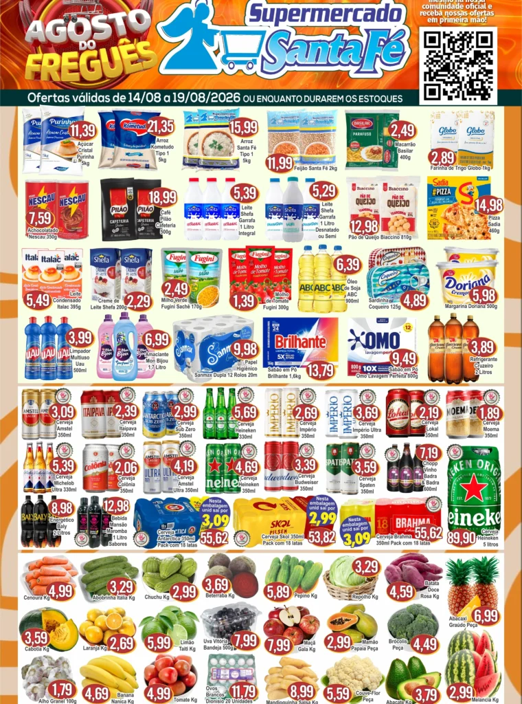 Ofertas SUPERMERCADO SANTA FÉ – 19/08/2026 Ofertas SUPERMERCADO SANTA FÉ – 19/08/2026