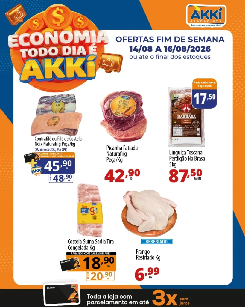 Ofertas Akkí Atacadista – 16/08/2026 Ofertas Akkí Atacadista – 16/08/2026
